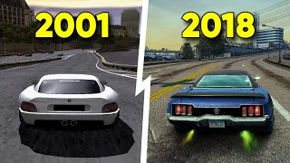 Evolution Of Burnout Games [2001-2018]