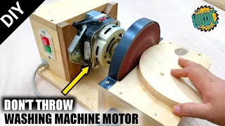 Cool Idea For The Workshop || From The Washing Machine Motor To Power Disc Sander | DIY