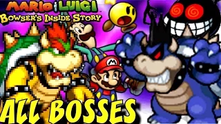 Mario & Luigi: Bowser's Inside Story - ALL Bosses (NO DAMAGE)