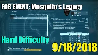 Metal Gear Solid V- FOB Event [Mosquito's Legacy] September 18th, Guide