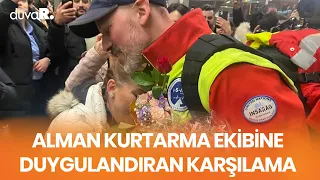 Alman kurtarma ekibine duygulandıran karşılama