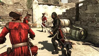 Assassin's Creed Black Flag Pirate Captain Outfit Epic Sword Combat And Finishers In Nassau