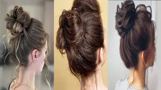 Very Easy 2-Min Messy Bun Hairstyle | For Thin Hair | Hair Hack | Viral Hairstyle | Bun hairstyle