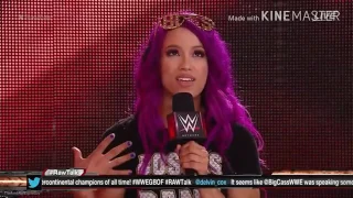 Sasha Banks disses Alexa Bliss- RAW TALK - 9/7/ 17
