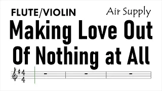 Making Love Out Of Nothing At All Flute Violin Sheet Music Backing Track Play Along Partitura