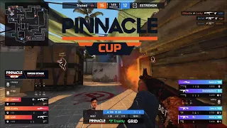 BNTET 4 KILLS M4A4 DEFENDING B SITE MIRAGE - EXTREMUM VS TRICKED - PINNACLE CUP 2021 - CSGO BEST