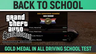 GTA San Andreas: Definitive Edition - Mission #60 - Gold Medal All Driving School Test 🏆