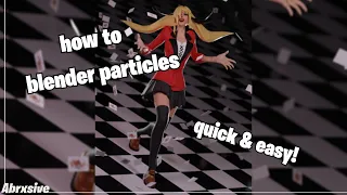 how to do particles in blender (basic tutorial)