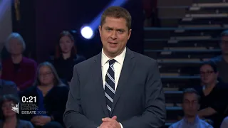 Justin Trudeau debates Andrew Scheer about pipelines vs. climate change
