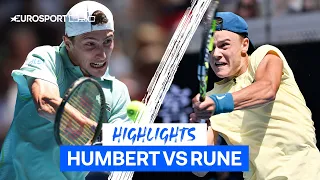 Rune Overcomes Scare To Race Past Humbert | Australian Open Highlights | Eurosport Tennis