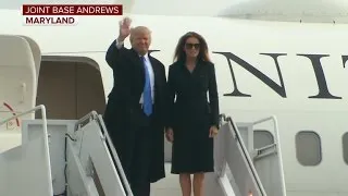 President-elect Trump and family arrive in Washington, DC