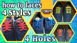 4 Creative Ways To Tie Shoelaces Simple Style With 4 Holes