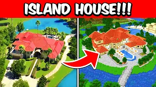 I Built My ISLAND House In MINECRAFT!