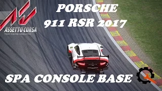 ASSETTO CORSA CONSOLE PORSCHE 911 RSR 2017 SPA 2.15.2 BASE SETUP