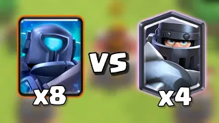 8x Mini PEKKA vs 4x Mega Knight - Clash Royale