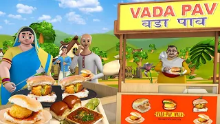 Greedy Vada Pav Wala Hindi Story | लालची वड़ा पाव वाला कहानी - Animated Stories | Greedy Stories