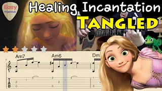 💗Healing Incantation(Lyrics)- Tangled 💗Rapunzel - Fingerstyle Guitar Tutorial - Tabs& Chords, Disney