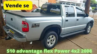 VENDE-SE CHEVROLET S10 ADVANTAS 2.4 FLEX POWER 4X2 ANO 2008/2008) aceito troca