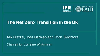 The Net Zero transition in the UK: Panel discussion