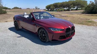 Tour the 2023 M4 Competition xDrive Convertible in Aventurin Red | 4K