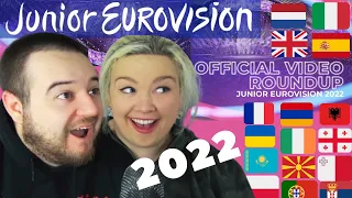 ALL 16 SONGS | JUNIOR EUROVISION 2022 | American Couple Reaction