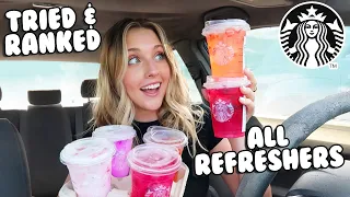 I tried & ranked ALL REFRESHER drinks from Starbucks