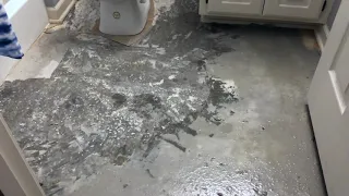 How to remove linoleum adhesive from a concrete floor