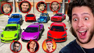 Jogando GTA RP com CARROS DE YOUTUBERS