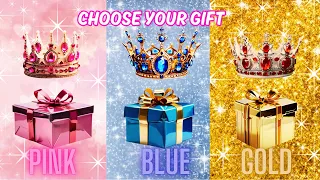 Choose Your Gift🎁3 Gift Box Challenge Pink, Blue & Gold🤩2 good 1 bad Are you a lucky person?🤔