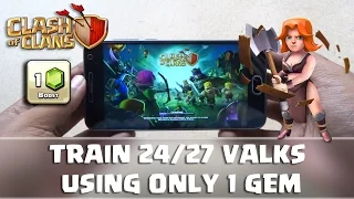 [BUG FIXED] Train 27 Valkyrie using 1 gem | Without Dark Elixir | Clash of Clans Glitch |