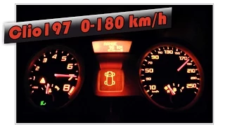 Clio Sport RS 197 acceleration 0-180 km/h