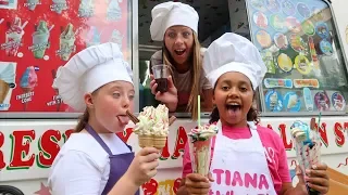 TIANA'S ICE CREAM TRUCK!! Ice Cream Songs For Children