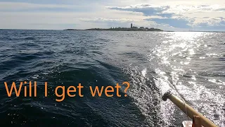 Canoe sailing from Stora Husarn to Grönskär with rain clouds on my back #198.