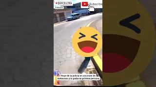 escapa de Guardia civil y se graba🤣