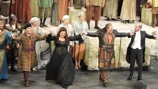 Curtain Call in opening night of Nabucco with  Liudmyla Monastyrska,  Daniele Callegari 09.28.23