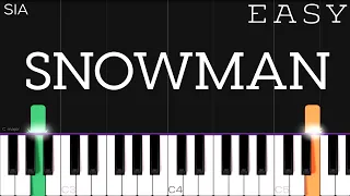 Sia - Snowman | EASY Piano Tutorial