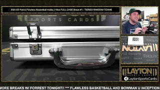 LOGOMAN! 202122 Panini Flawless Basketball Hobby 2 Box FULL CASE Break #1   TIERED RANDOM TEAMS