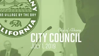 Albany City Council - July 1, 2019