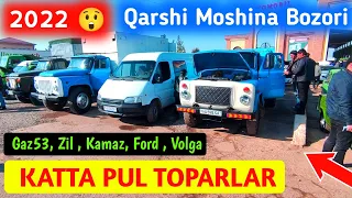 1-Fevral 2022 KATTA PUL TOPARLAR 😱 GAZ 53 , KAMAZ, FORD, VOLGA PIKAB , UAZ NARXLARI  QARSHI....