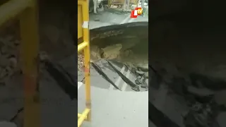 Massive Road Cave In Delhi's Janakpuri, No Injuries | OTV News