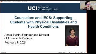 Counselors and IECs: Supporting Students with Health Conditions (Webinar)