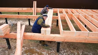 We built the cheapest frame house. Step by step construction process