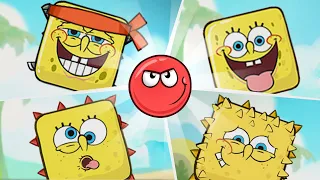 Red Ball 4 Fusion Battle | Red Ball Vs All Boss (5 SpongeBob Boss)