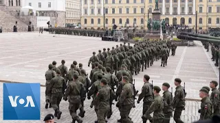 Finnish Army Parade to Celebrate Finnish Flag Day