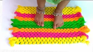 How to make Rug,Table mat, Carpet, Door mat using Woolen