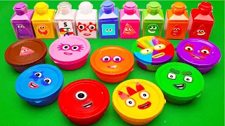 Finding Pinkfong with CLAY inside Magic Boxs, Cake Shapes... SLIME Coloring! Satisfying ASMR Videos