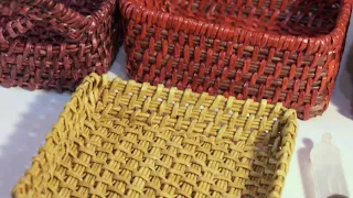How to weave a rectangular basket