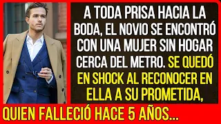 A toda prisa hacia la boda, el novio se encontró con una mujer sin hogar cerca del metro...