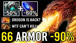 +66 ARMOR -90% DAMAGE -100% Slow Skadi Black Drogon Can't Kill This Raid Boss 1v5 Def Imba Dota 2