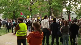 Georgetown University and George Washington students rally in support of Gaza